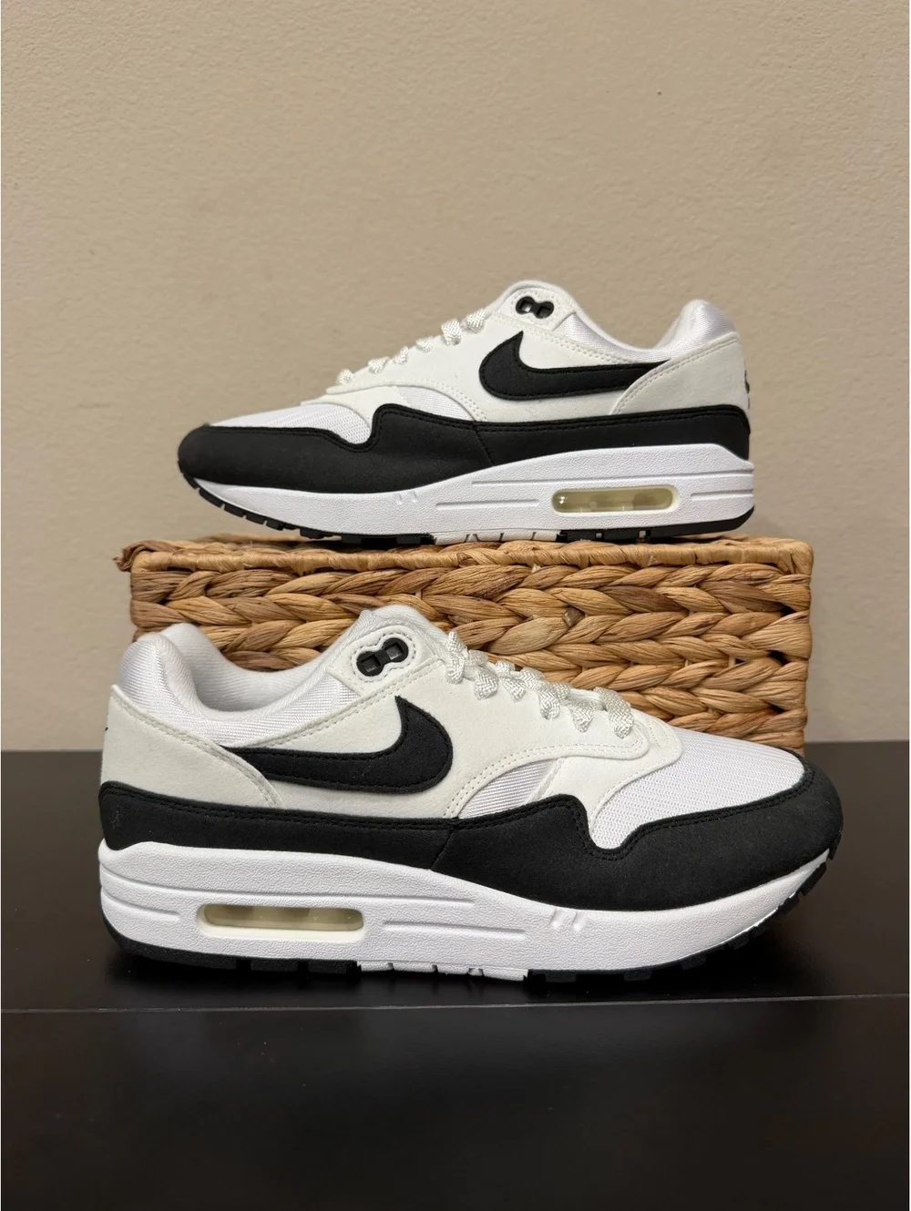 Size 9 - Nike Women’s Air Max 1 “White Black”